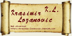 Krasimir Lozanović vizit kartica
